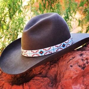 Hand Beaded Hatband